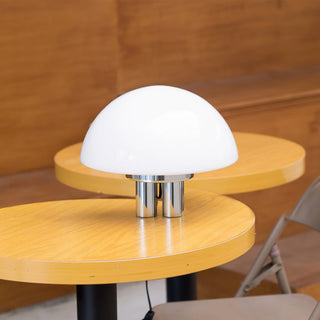 Magnolia Modern Glass Chrome Table Lamp