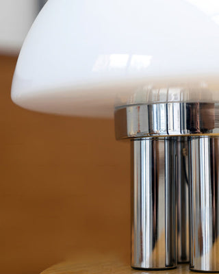 Magnolia Modern Glass Chrome Table Lamp
