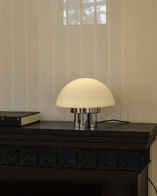Magnolia Modern Glass Chrome Table Lamp