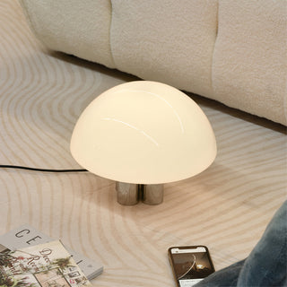 Magnolia Modern Glass Chrome Table Lamp