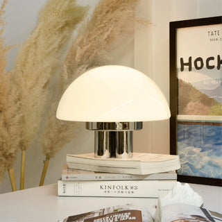 Magnolia Modern Glass Chrome Table Lamp