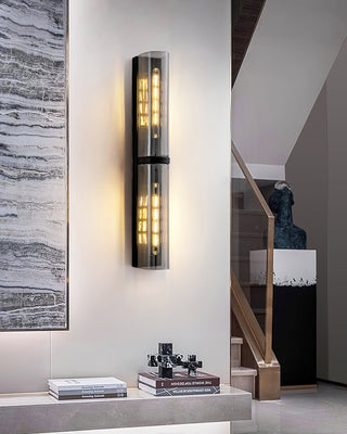 Mailus Modern Smoked Glass Wall Sconce