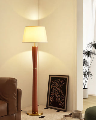 Elio Walnut & Brass Floor Lamp