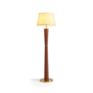 Elio Walnut & Brass Floor Lamp