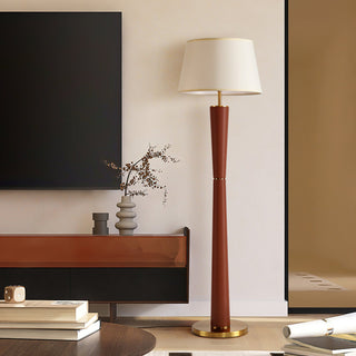 Elio Walnut & Brass Floor Lamp