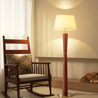 Elio Walnut & Brass Floor Lamp