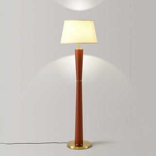 Elio Walnut & Brass Floor Lamp