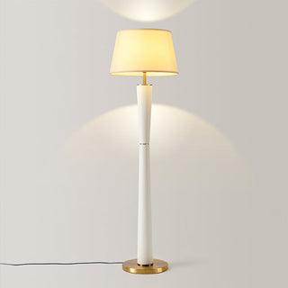 Elio Walnut & Brass Floor Lamp