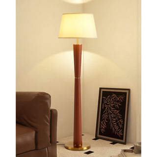 Elio Walnut & Brass Floor Lamp