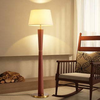 Elio Walnut & Brass Floor Lamp