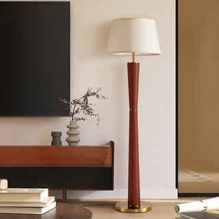 Elio Walnut & Brass Floor Lamp
