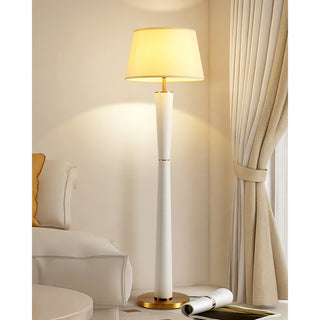 Elio Walnut & Brass Floor Lamp