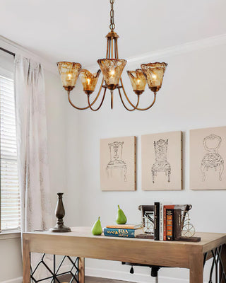 Manhattan Vintage Glass Lantern Chandelier