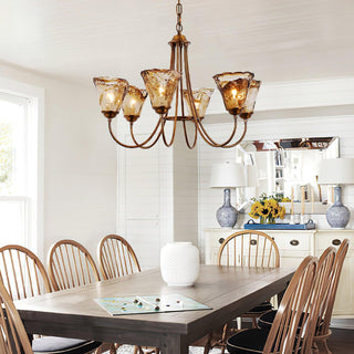 Manhattan Vintage Glass Lantern Chandelier