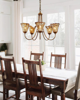 Manhattan Vintage Glass Lantern Chandelier