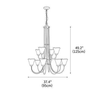 Manhattan Vintage Glass Lantern Chandelier