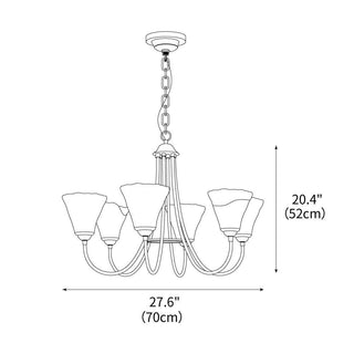 Manhattan Vintage Glass Lantern Chandelier