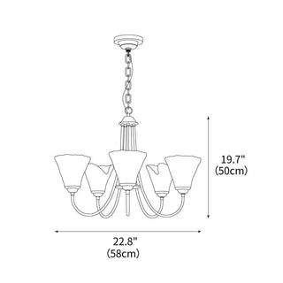 Manhattan Vintage Glass Lantern Chandelier