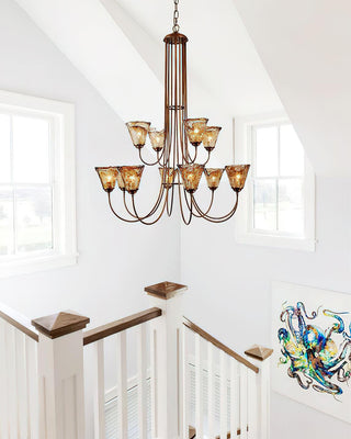 Manhattan Vintage Glass Lantern Chandelier