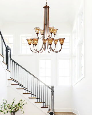 Manhattan Vintage Glass Lantern Chandelier