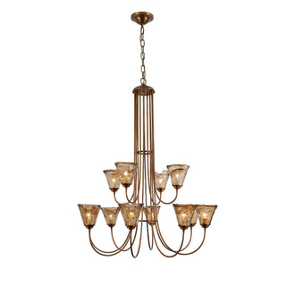 Manhattan Vintage Glass Lantern Chandelier