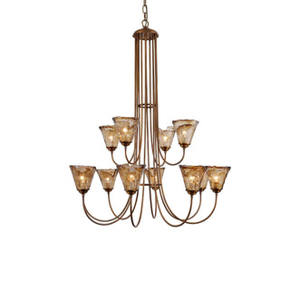 Manhattan Vintage Glass Lantern Chandelier