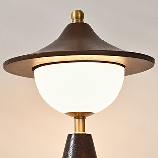 Maoy Tapered Wood Glass Table Lamp