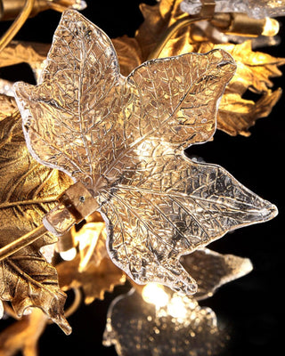 Maple Leaf Luxury Brass Chandelier