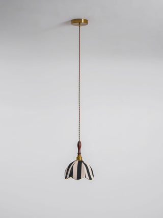 Stripe Tulip Art Deco Cloth Pendant Light