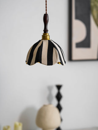 Stripe Tulip Art Deco Cloth Pendant Light