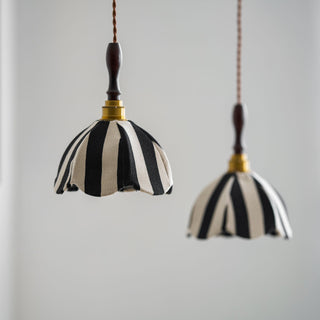 Stripe Tulip Art Deco Cloth Pendant Light