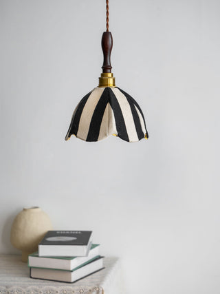 Stripe Tulip Art Deco Cloth Pendant Light
