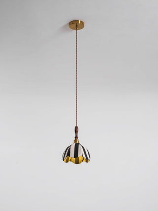 Stripe Tulip Art Deco Cloth Pendant Light