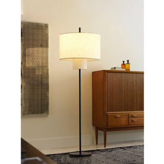 Kael Fabric Drum Floor Lamp
