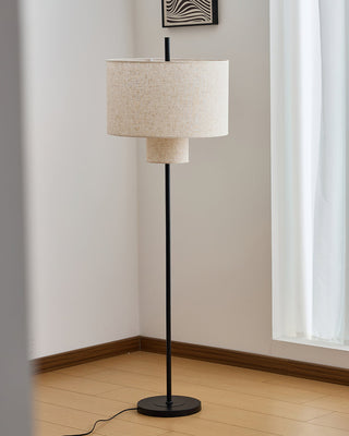 Kael Fabric Drum Floor Lamp