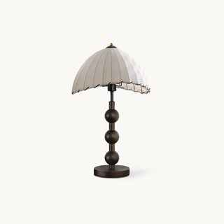 Maris Dark Wood Fabric Table Lamp