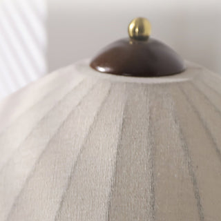 Maris Dark Wood Fabric Table Lamp