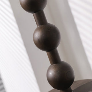 Maris Dark Wood Fabric Table Lamp