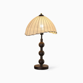 Maris Dark Wood Fabric Table Lamp