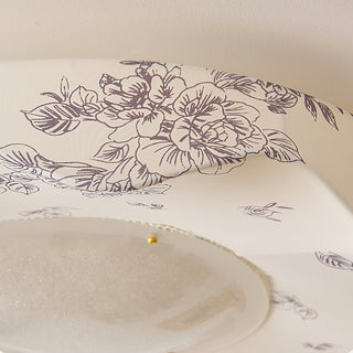 Marisca Floral Fabric Shade Ceiling Light