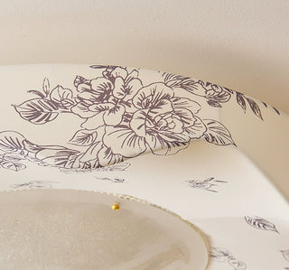 Marisca Floral Fabric Shade Ceiling Light