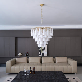 Lila Tiered Fabric Chandelier