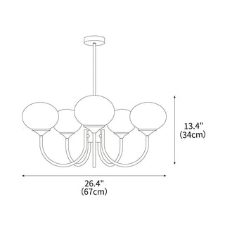 Marshmallow Contemporary Glass Chandelier