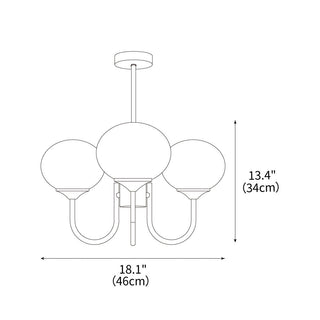 Marshmallow Contemporary Glass Chandelier