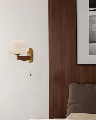 Nubia Modern Wood Glass Wall Lamp