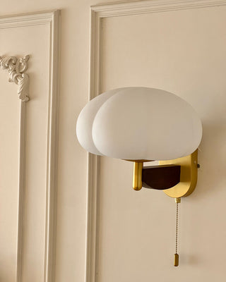 Nubia Modern Wood Glass Wall Lamp