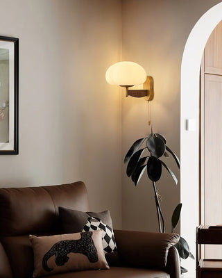 Nubia Modern Wood Glass Wall Lamp