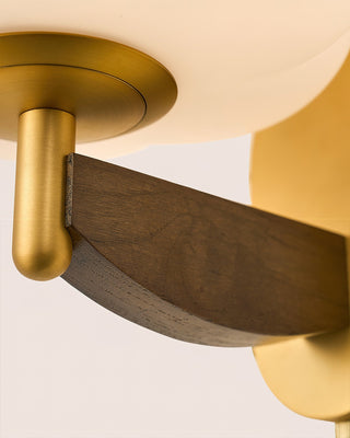 Nubia Modern Wood Glass Wall Lamp