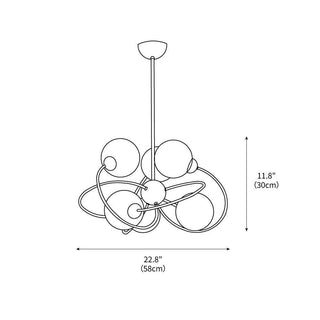 Maru Sculptural Metal Chandelier