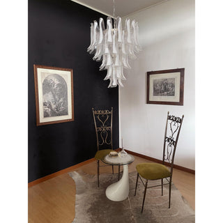 Mazzega Tiered Pink Glass Petal Chandelier